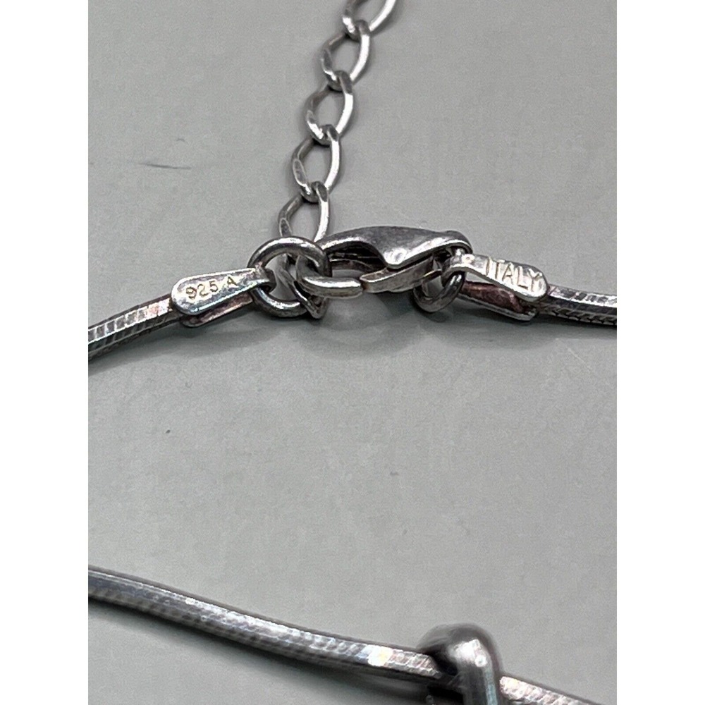 925 Italy Garnet Morganite Sterling Silver Pendant Necklace Gemstone - Picture 8 of 8